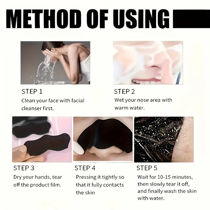 Alcohol-Free Nose Cleaning Strips – Deep Cleansing Pore Patches for Excess Oil Removal  Refined Skin, Mild  Fragrance-Free