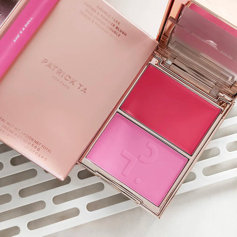 Patrick-Ta Double-take Creme & Powder Blush Matte Satin Finish Fine Powder Texture Popular Popular Brand Creamy Rouge Products