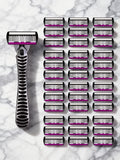 High quality man safety razor blade 6 layer german stainless steel shaving cartridges compatible mach s14haver