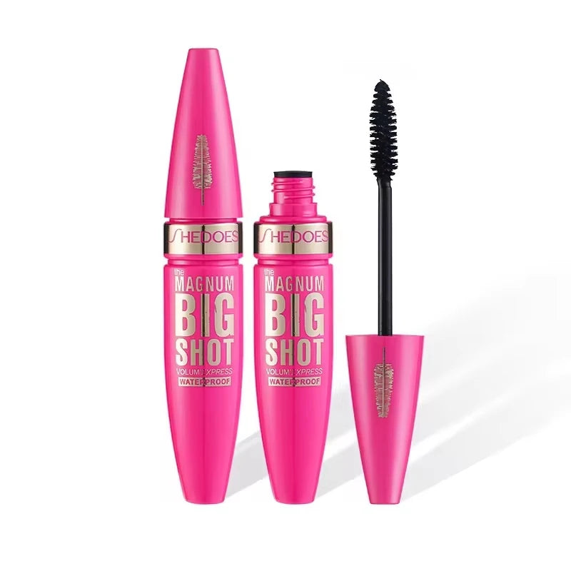 Big Shot Waterproof Mascara, Volume Express Curling Lash Mascara, Smudge-Proof Thick Black Eyelash Makeup For Fuller Lashes