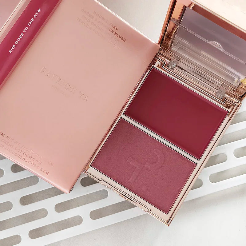 Patrick-Ta Double-take Creme & Powder Blush Matte Satin Finish Fine Powder Texture Popular Popular Brand Creamy Rouge Products