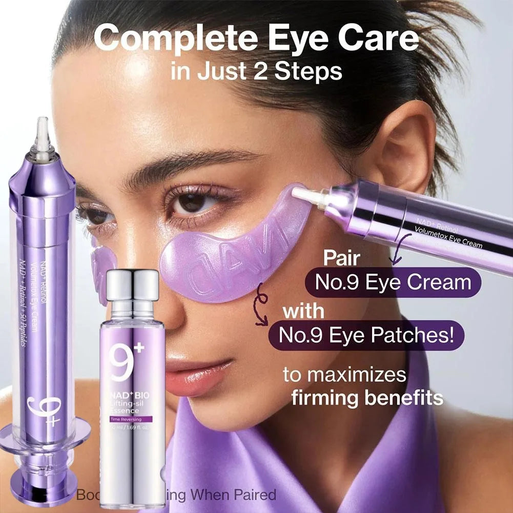 NO.9 NAD+ PDRN Lifting Firming Eye Cream Moisturizing Nourishing Essence for Fine Lines Dark Circles Puffy Eyes Daily Eye Care