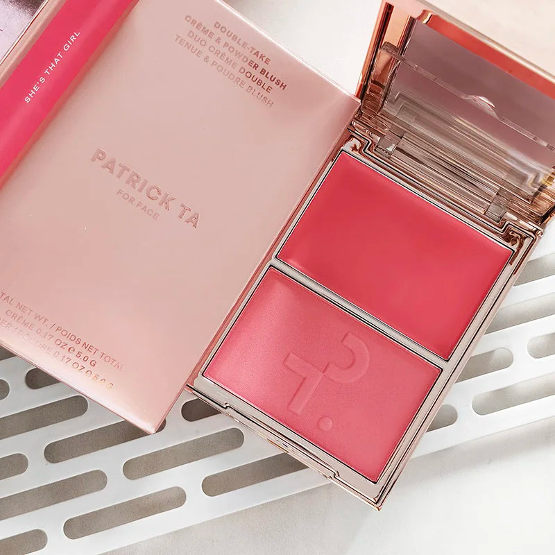 Patrick-Ta Double-take Creme & Powder Blush Matte Satin Finish Fine Powder Texture Popular Popular Brand Creamy Rouge Products
