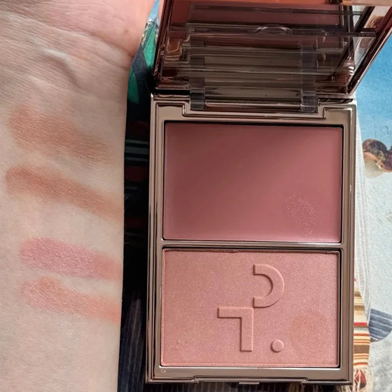 Patrick-Ta Double-take Creme & Powder Blush Matte Satin Finish Fine Powder Texture Popular Popular Brand Creamy Rouge Products