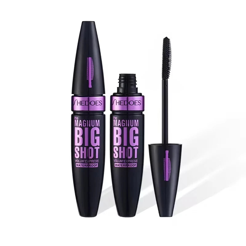 Big Shot Waterproof Mascara, Volume Express Curling Lash Mascara, Smudge-Proof Thick Black Eyelash Makeup For Fuller Lashes