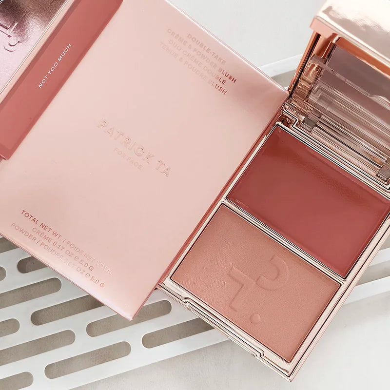 Patrick-Ta Double-take Creme & Powder Blush Matte Satin Finish Fine Powder Texture Popular Popular Brand Creamy Rouge Products