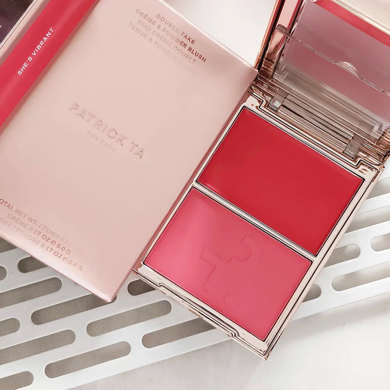 Patrick-Ta Double-take Creme & Powder Blush Matte Satin Finish Fine Powder Texture Popular Popular Brand Creamy Rouge Products