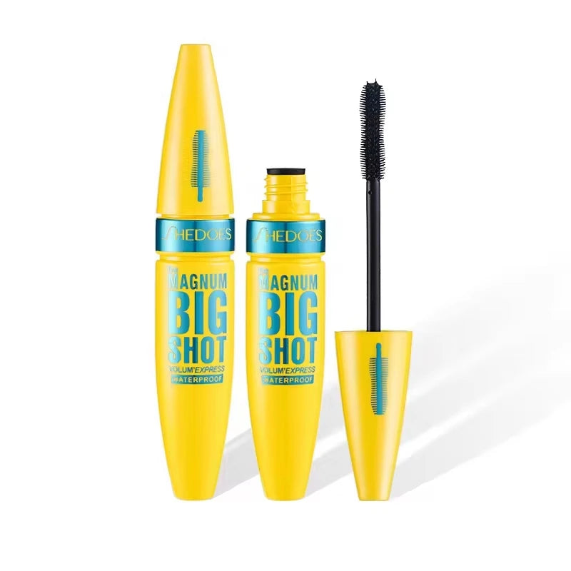 Big Shot Waterproof Mascara, Volume Express Curling Lash Mascara, Smudge-Proof Thick Black Eyelash Makeup For Fuller Lashes