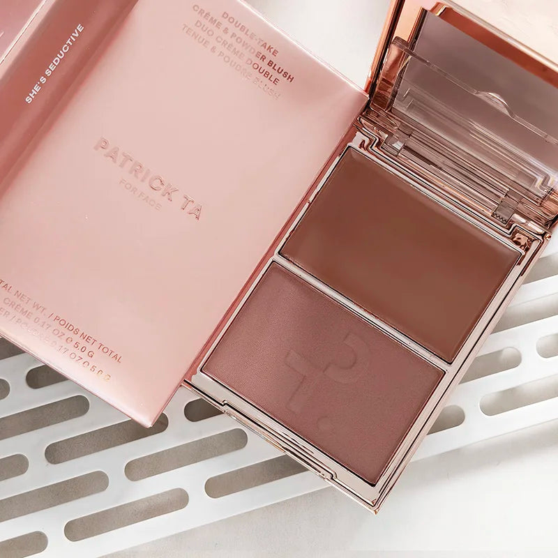 Patrick-Ta Double-take Creme & Powder Blush Matte Satin Finish Fine Powder Texture Popular Popular Brand Creamy Rouge Products